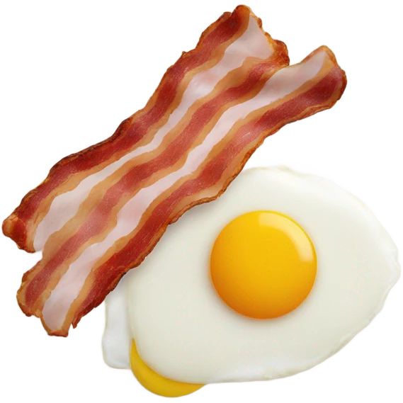 bacon and eggs on plate emoji