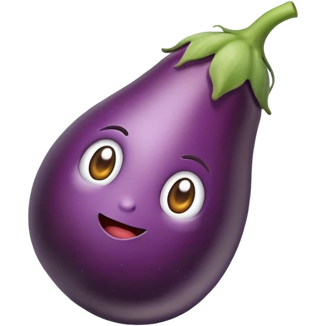 Eggplant emoji with wite  out of it  emoji