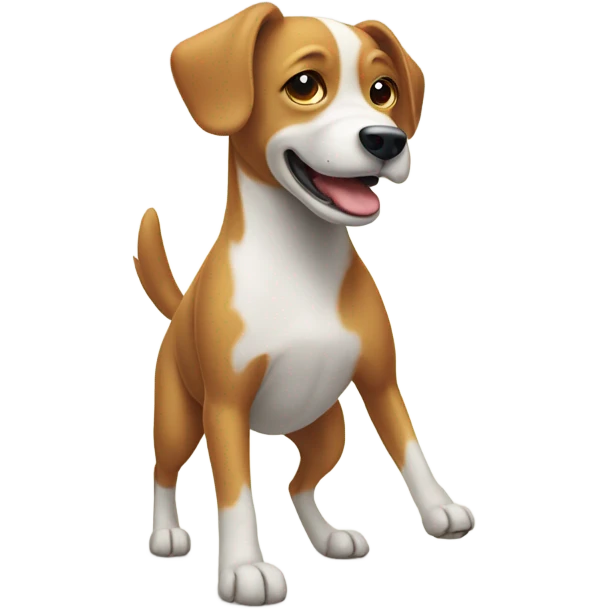 Dog on two legs emoji