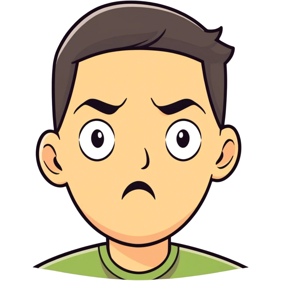 Funny reaction: confused and disgusted  emoji