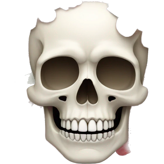 Skull with flowers emoji