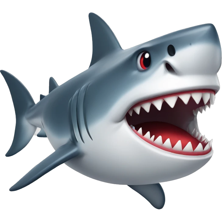 Shark with red teeth emoji
