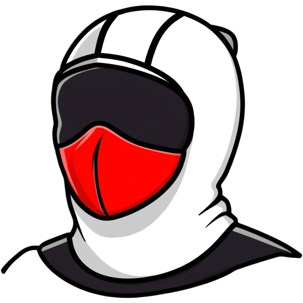 red ski mask emoji