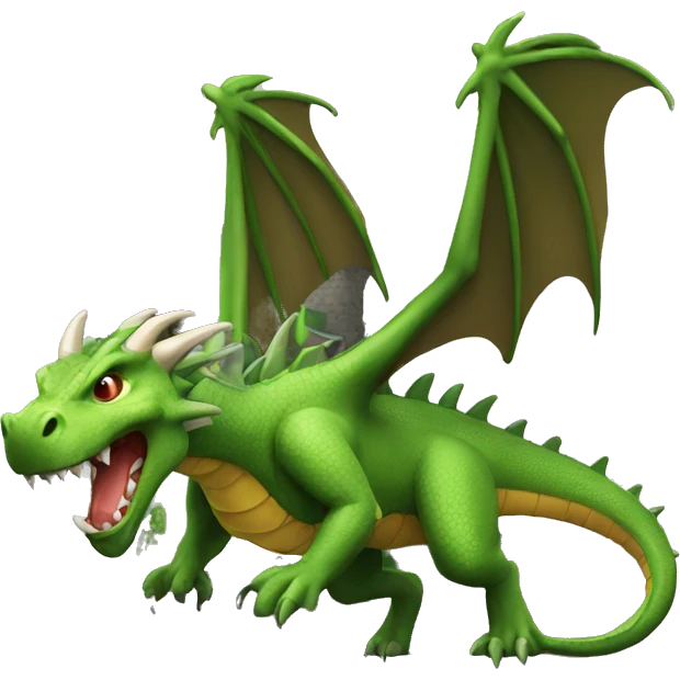 A dragon attacking a castle  emoji
