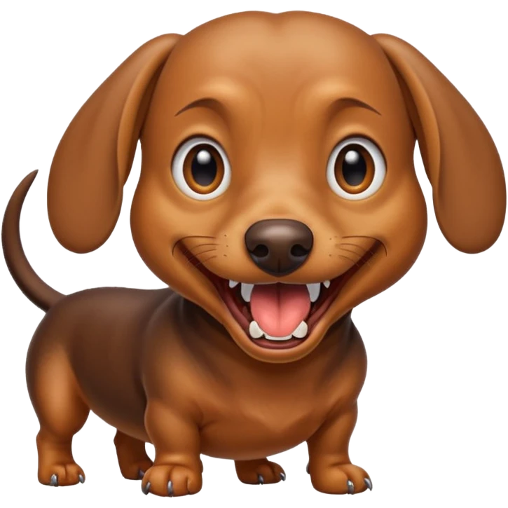 Create an angry dachshund emoji