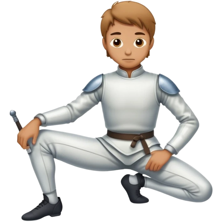 idling fencer in a resting stance emoji