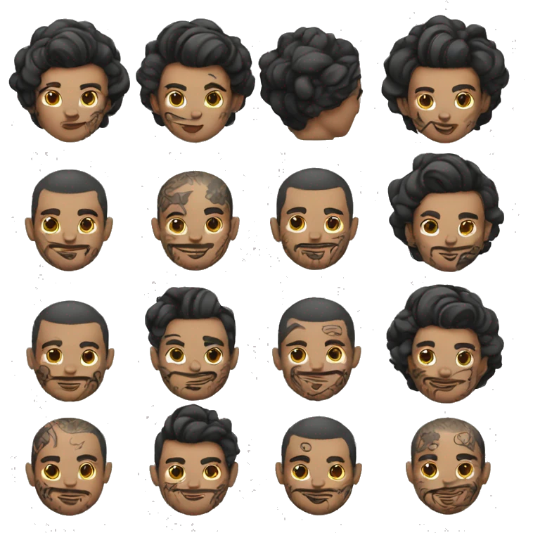 tattoo artist with a lot of tattoos emoji