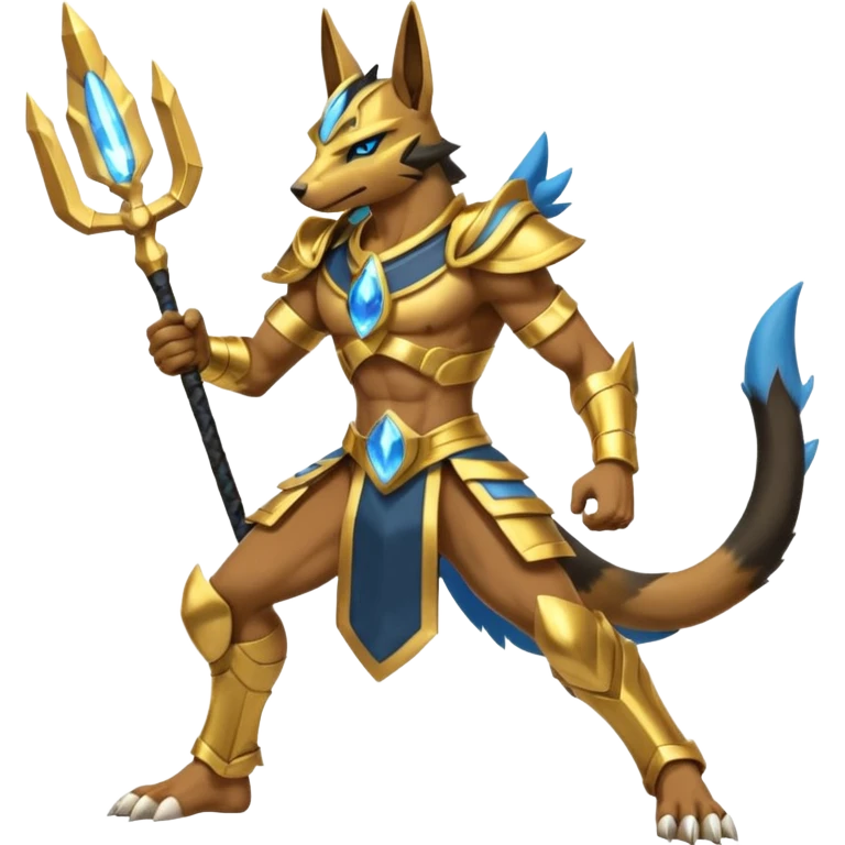 Electrike-Anubis-Lucario-Zeraora-fusion (full body) emoji