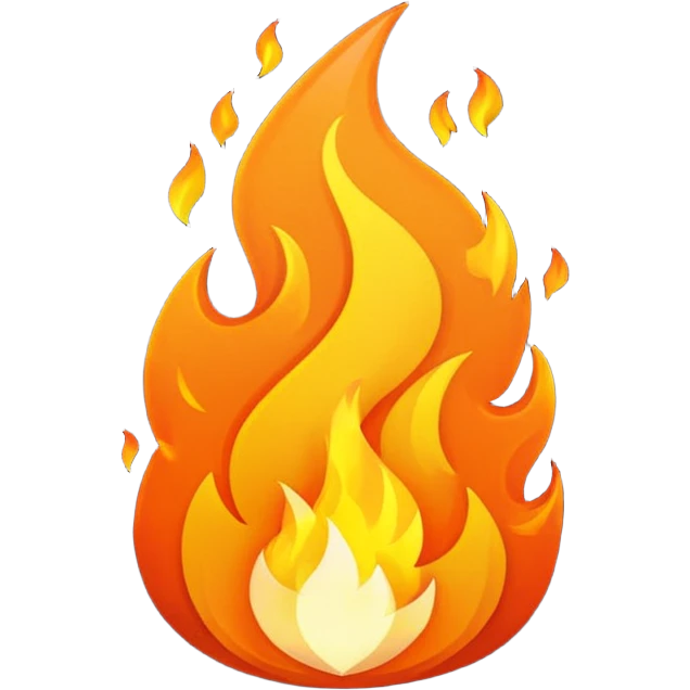 me un fuego pixeleado emoji