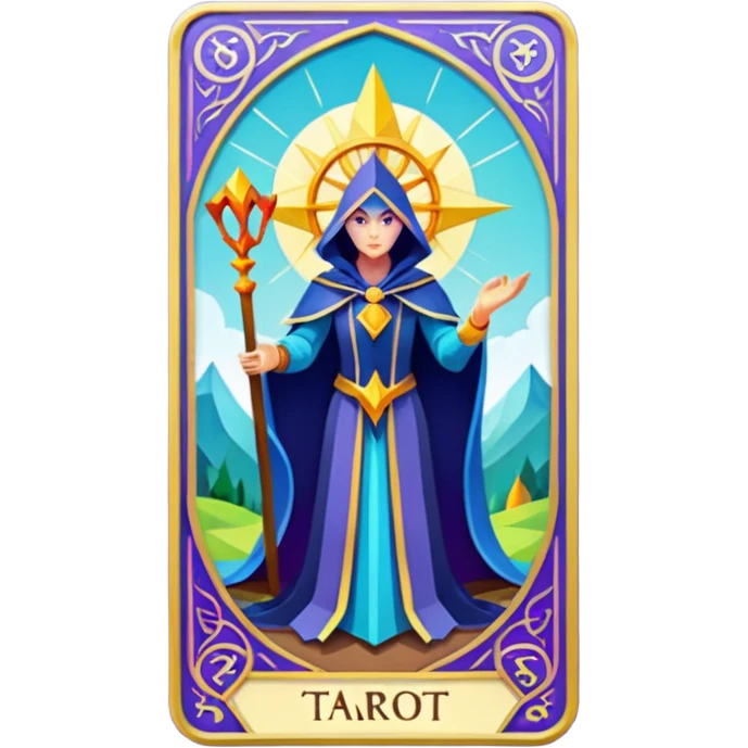 fantasy magic tarot card low poly emoji