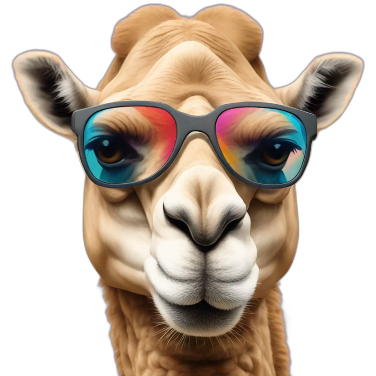 camel wearing 3d glasses emoji