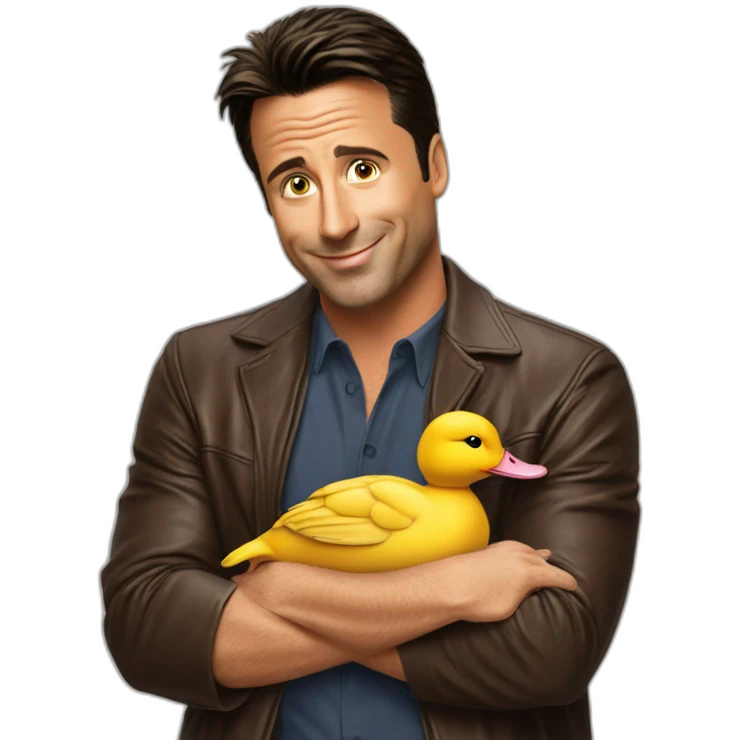 Joey tribbiani with duck emoji