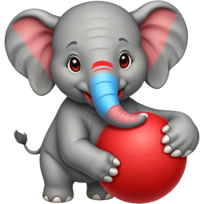 circus elephant with holding ball emoji