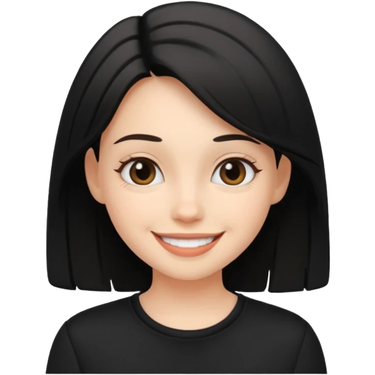 Fancy girl black casual emoji