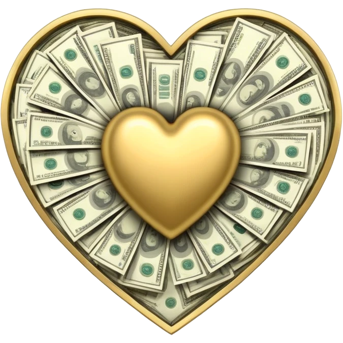 Money heart  emoji