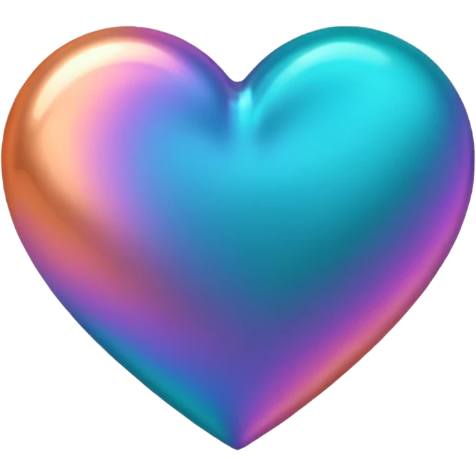 I need a teal, orange , purple, and rose gold Heart emoji  emoji