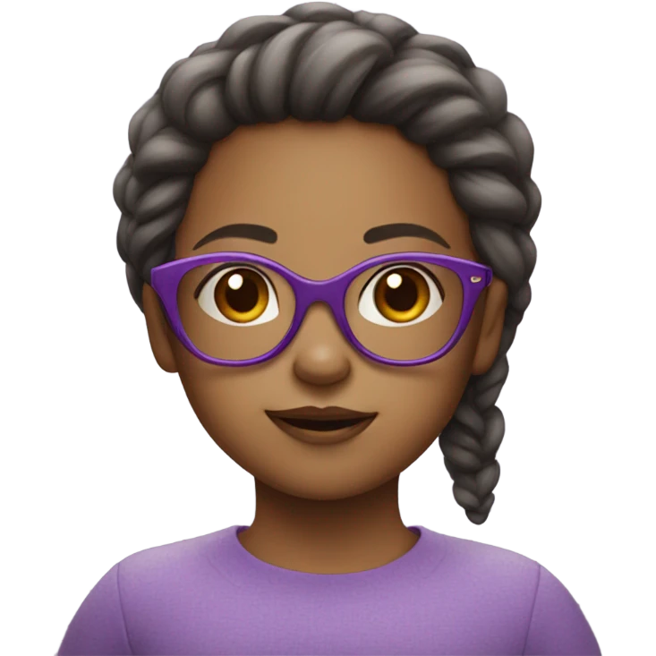 little girl in purple glasses emoji