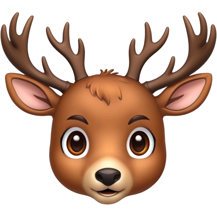 cute deer with antlers emoji