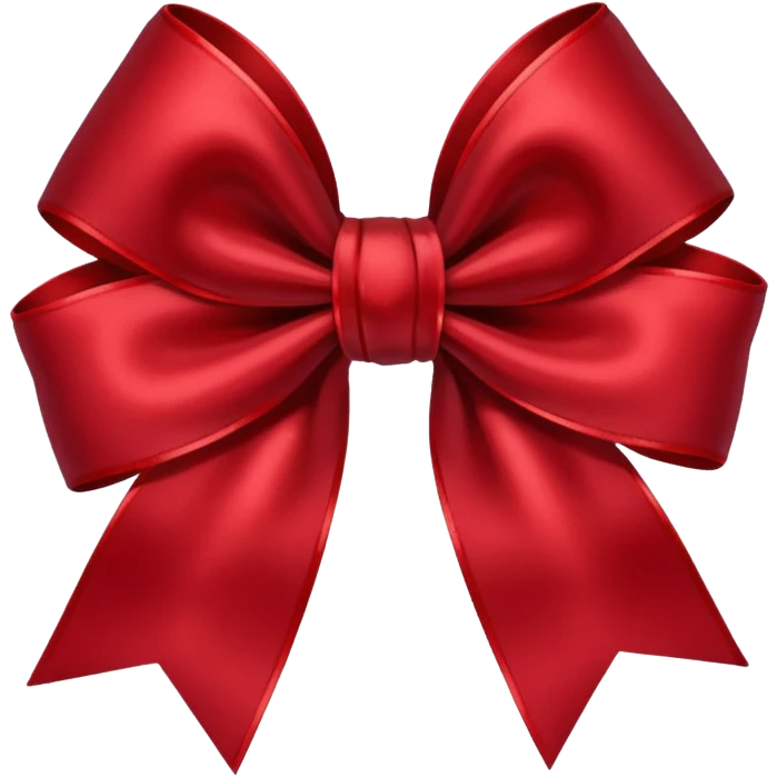 dark red bow emoji