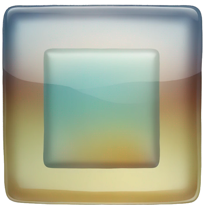 a square glass piece with painting on it emoji