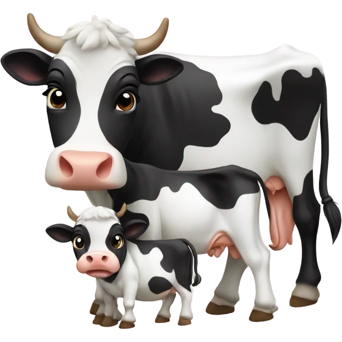 Cow with baby emoji