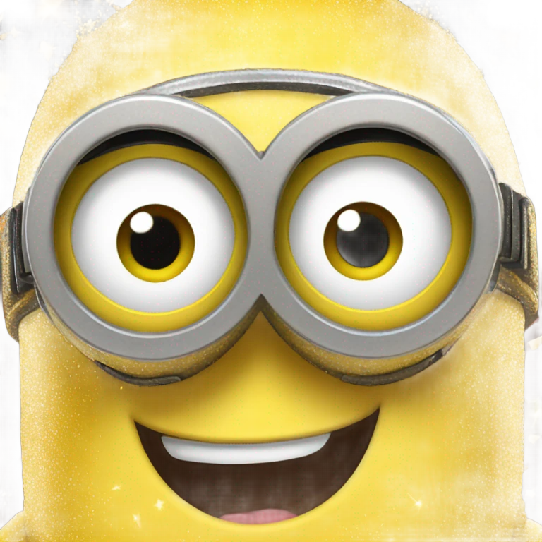 Glittery minion emoji