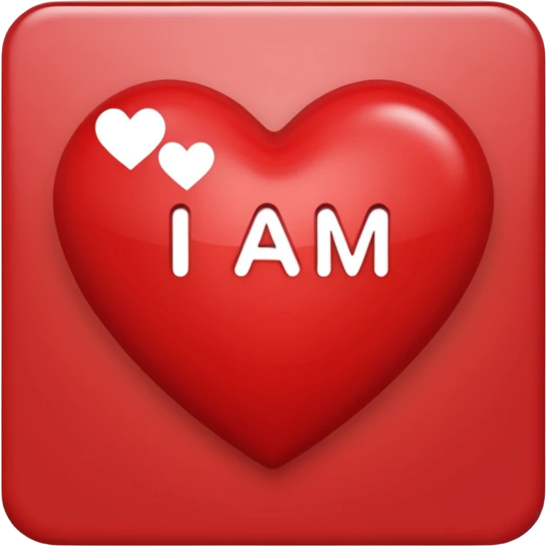 "I am only yours" Words in a heart emoji