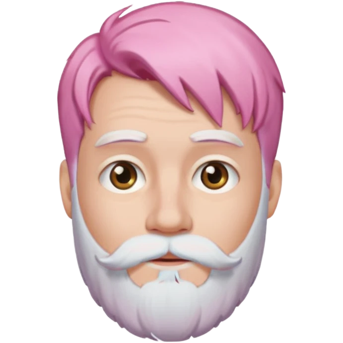 white bearded pink haired  emoji