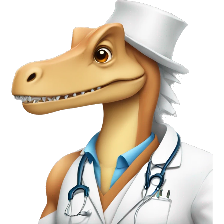 create a doctor dinosaur coloring page emoji