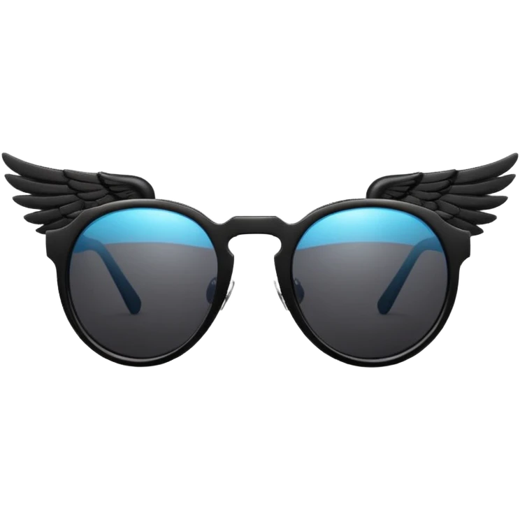 fancy hipster sunglasses with wings emoji