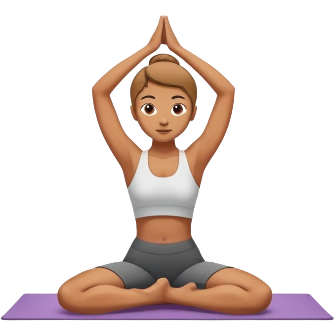 person doing yoga pose emoji