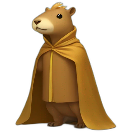 Capibaras with heroic cloak emoji