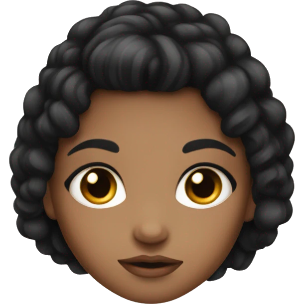 Very cute , girl with black, Hair and big beauty eyes  emoji