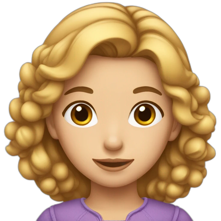 Fille belle avec des points emoji