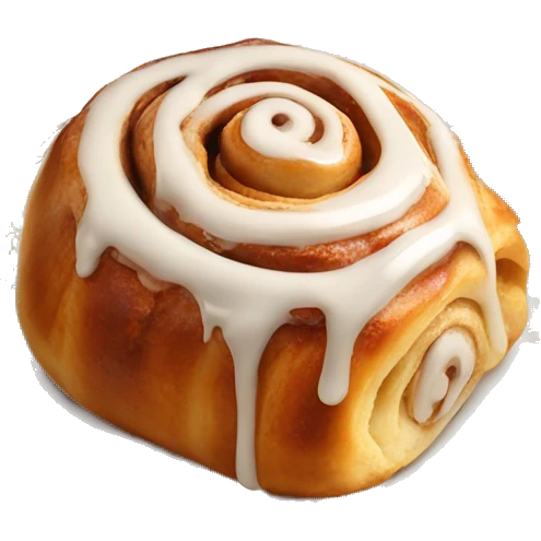 cinnamon roll on Rococo plate emoji
