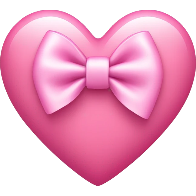pink heart with light pink bow bow on top right emoji