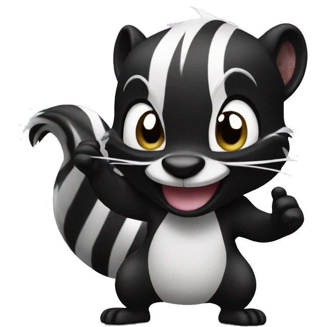 Skunk excited emoji