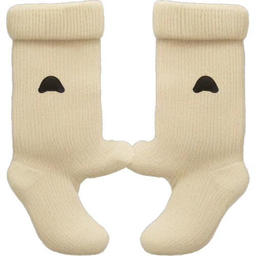 Two beige home socks emoji