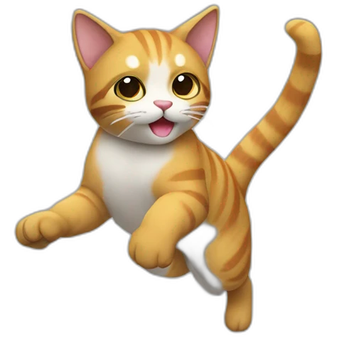gato saltando arbusto emoji