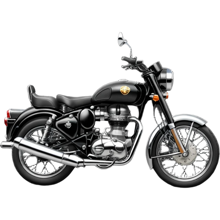 Royal Enfield in black colour  emoji