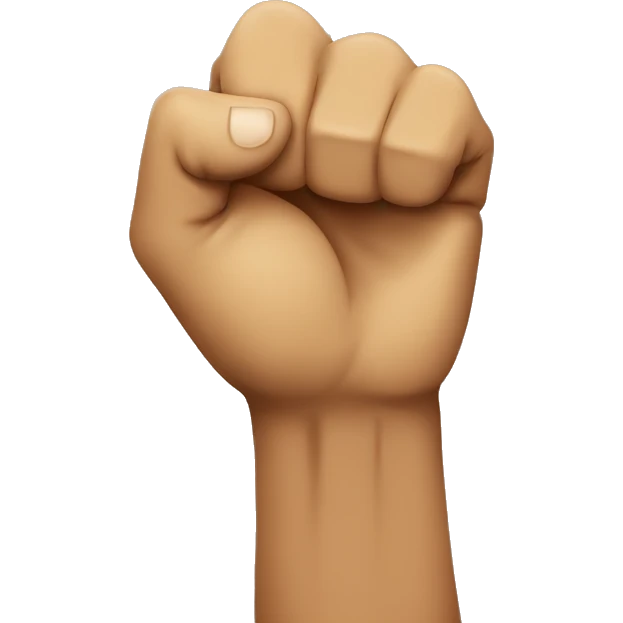 Human color Raised fist emoji