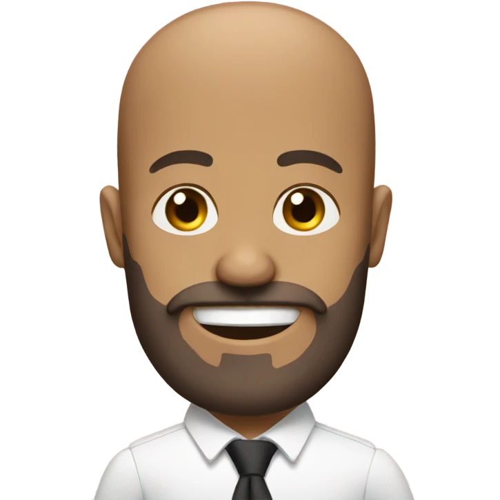 brown beard bald guy shaking hands emoji