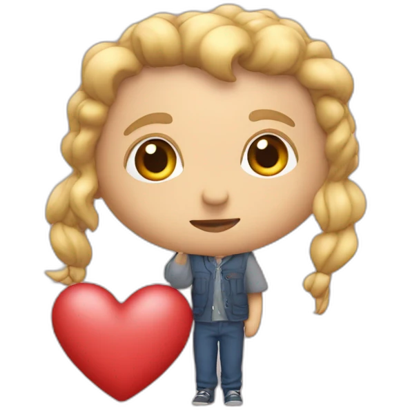 je t'aime un peu emoji