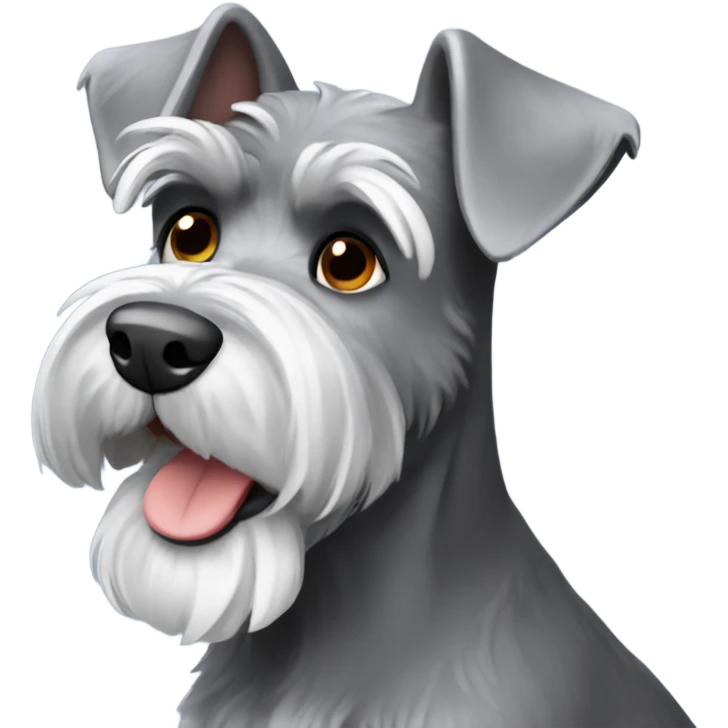 Grey schnauzer  emoji