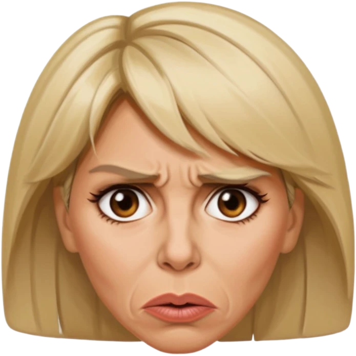 Brigitte macron angry emoji