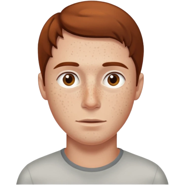 freckled man with straight hair emoji