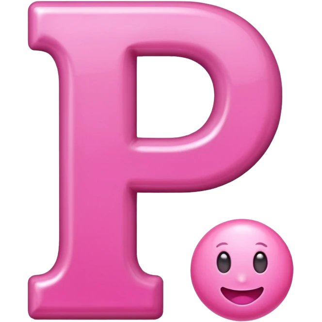 pink letter D emoji emoji