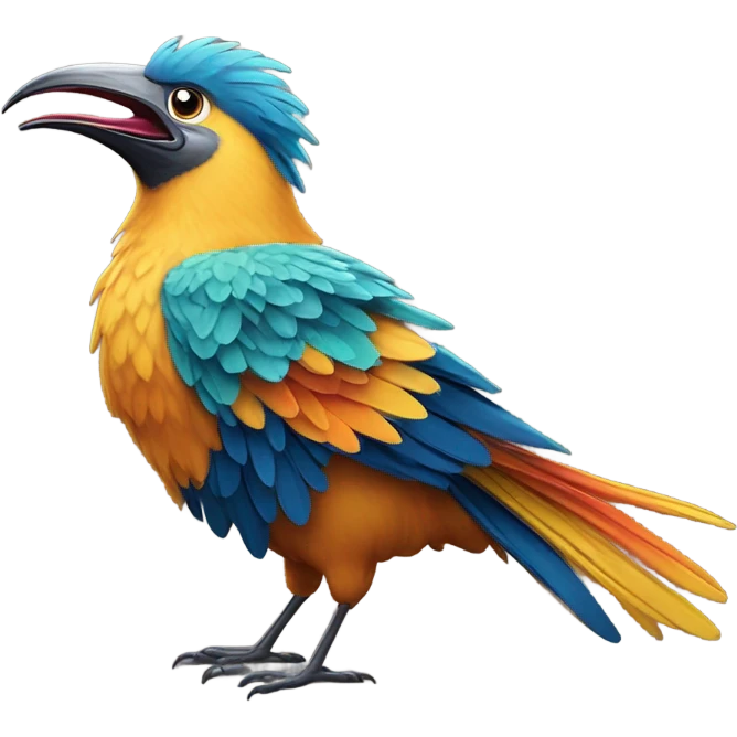 Screaming bird emoji