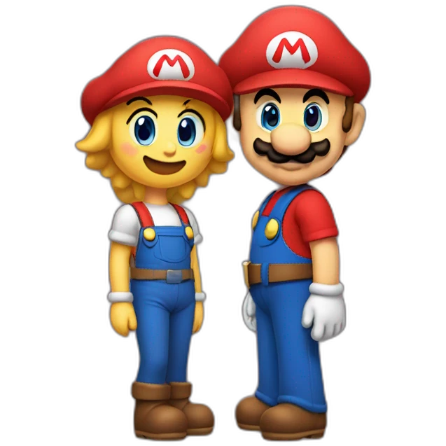 luidji and Mario in love emoji