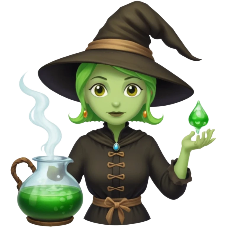 green witch cooking potion emoji